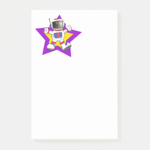 Post-it® Astronaute de dessin animé en forme d'étoile