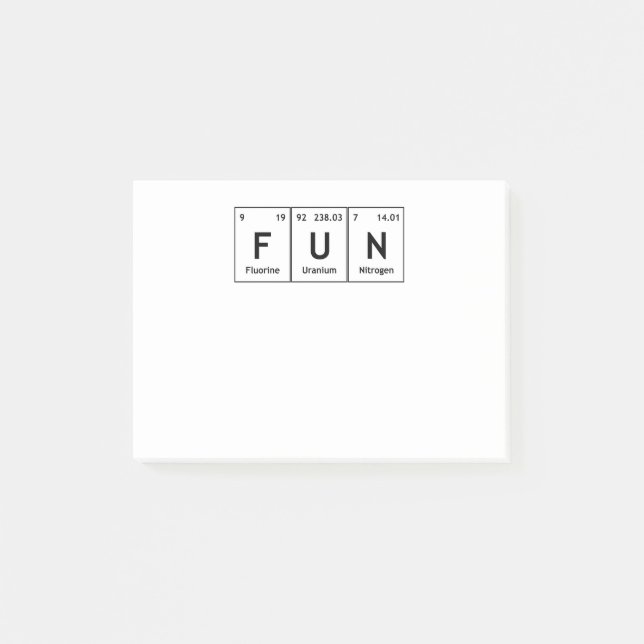 Post-it® Atomes d'éléments de mots de Tableau périodique de (Devant)