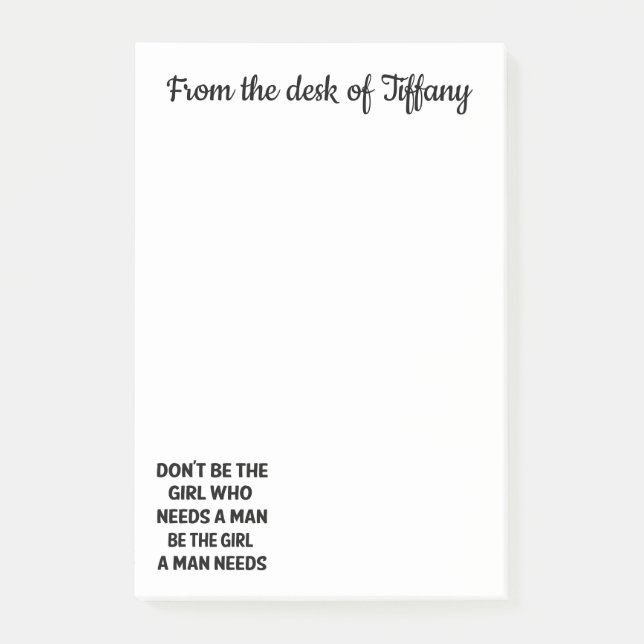 Post-it® Attitude Confiance Citation Féministe Pouvoir Fémi (Devant)