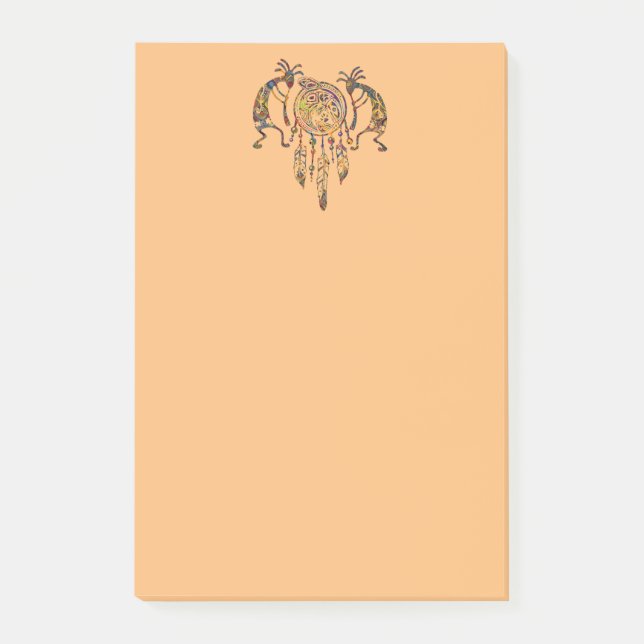 Post-it® Attrape-rêves Baleine Kokopelli Amérindien 2 (Devant)