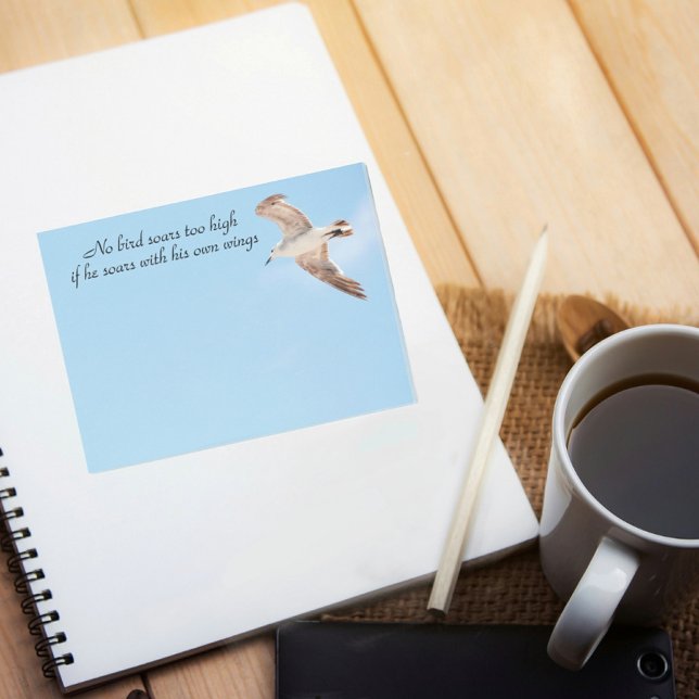 Post-it® Aucun oiseau ne s'enfonce trop haut mouette en ble (Créateur téléchargé)