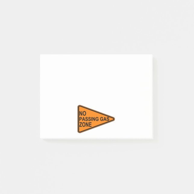 Post-it® Aucun panneau routier de dépassement de gaz (Devant)