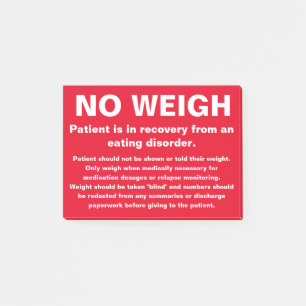 Post-it® Aucun pesez la note