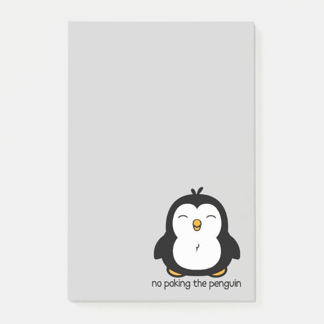 Post-it® Aucun pousser le pingouin mignon (Devant)