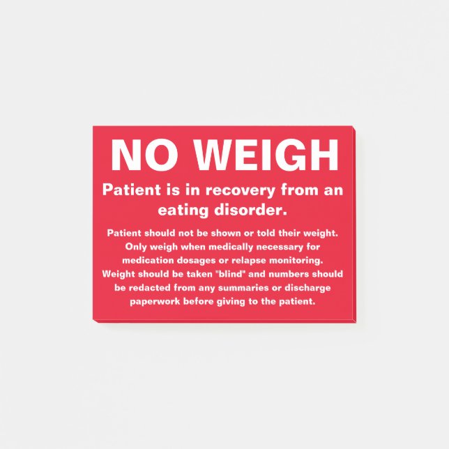 Post-it® Aucune note de poids (Devant)