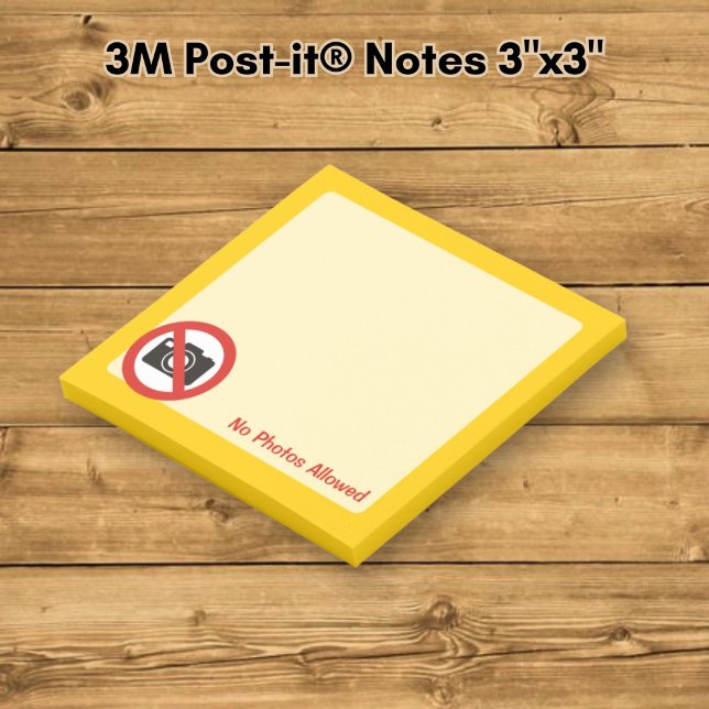 Post-it® Aucune photo autorisée (Créateur téléchargé)
