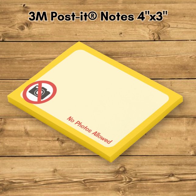 Post-it® Aucune photo autorisée (Créateur téléchargé)