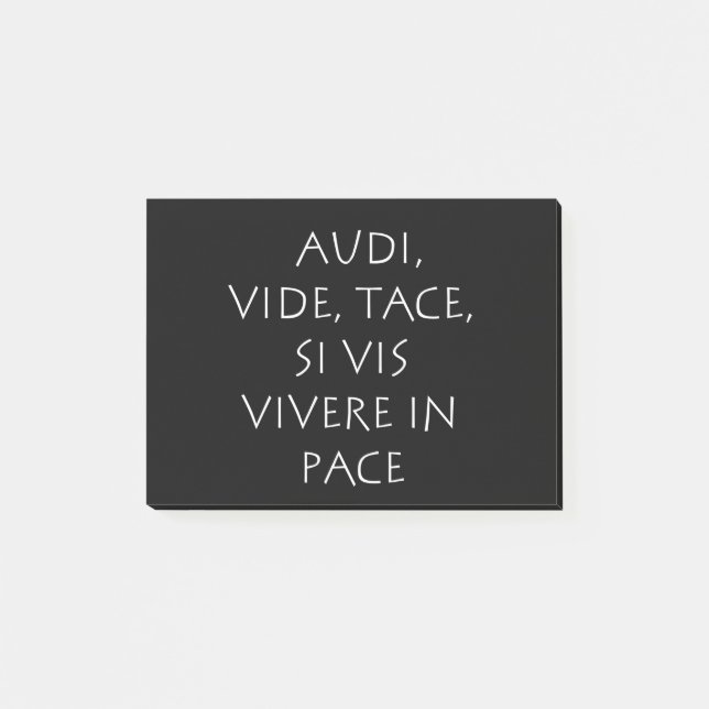 Post-it® Audi vide tace est vis viverin en rythme (Devant)