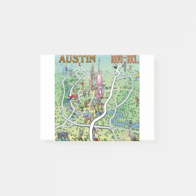 Post-it® Austin Round Rock Texas Fun Carte (Devant)