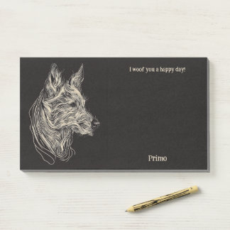 Post-it® Australian Kelpie Nom du chien d'art Abstrait