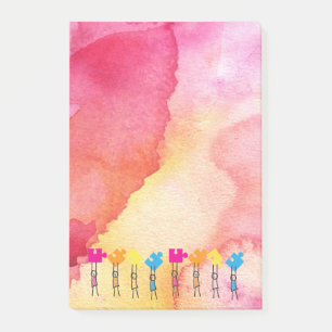 Post-it® Autisme aquarelle Puzzle Pièces Bâton Enfants de