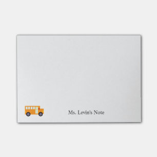 Post-it® Autobus scolaire jaune mignon fait sur commande