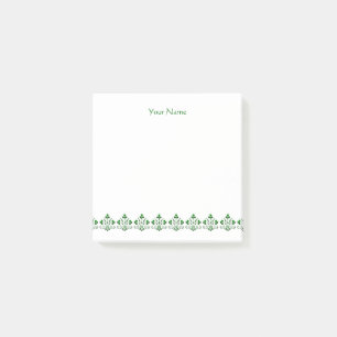 Post-it® Autocollants vintages Shamrock Motif Vert Personna