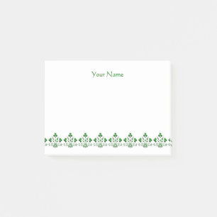 Post-it® Autocollants vintages Shamrock Motif Vert Personna