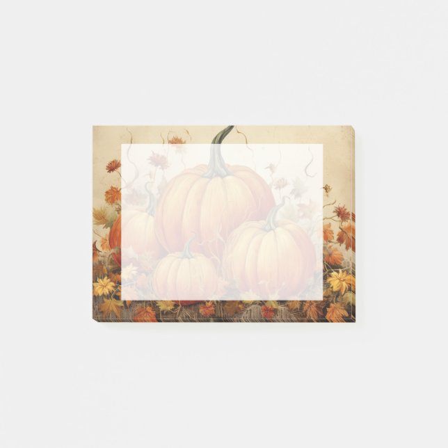 Post-it® Automne Rustique Orange Citrouille (Devant)