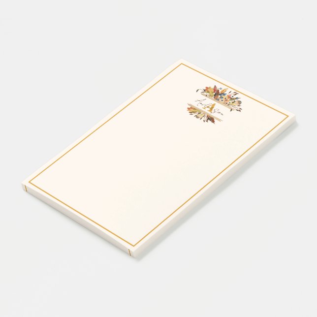 Post-it® Autumn leaves frame personalized (Incliné)