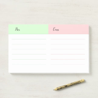 Post-it® Avantages et Inconvénients de la Prise de Décision