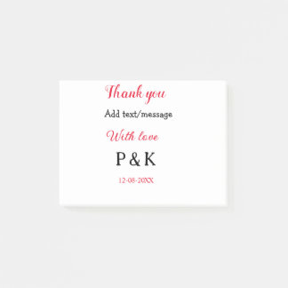 Post-it® Avec amour ajoutez lettre nom de couple merci ajou