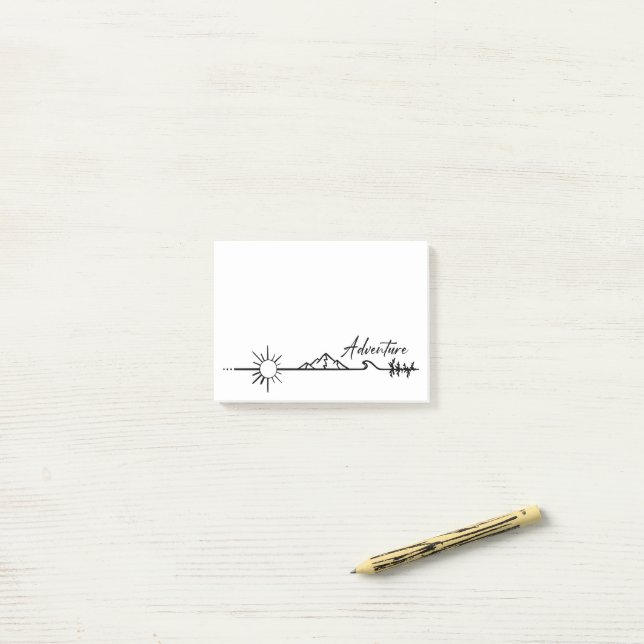 Post-it® Aventure dans les montagnes (Sur un bureau)