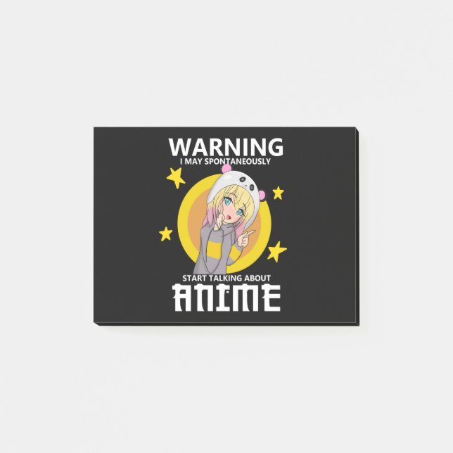Post-it® avertissement peut commencer à parler de anime (Devant)