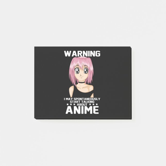 Post-it® avertissement peut commencer à parler de anime (Devant)