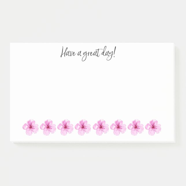 Post-it® AVEZ UNE JOURNÉE EXCEPTIONNELLE AVEC FLEURS Notes (Devant)