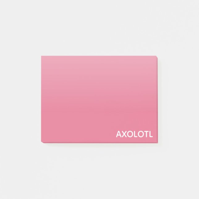 Post-it® Axolotl pink color name (Devant)