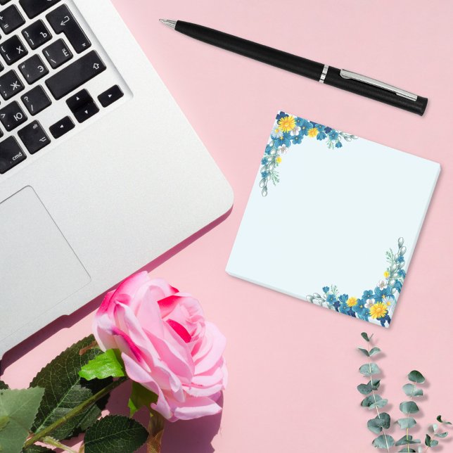 Post-it® Baby Blue Floral Dream (Créateur téléchargé)