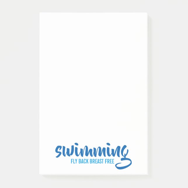 Post-it® Baignade Retour poitrine Texte typographique libre (Devant)
