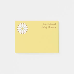 Post-it® Baise blanche sur Golden Yellow Nom personnalisé
