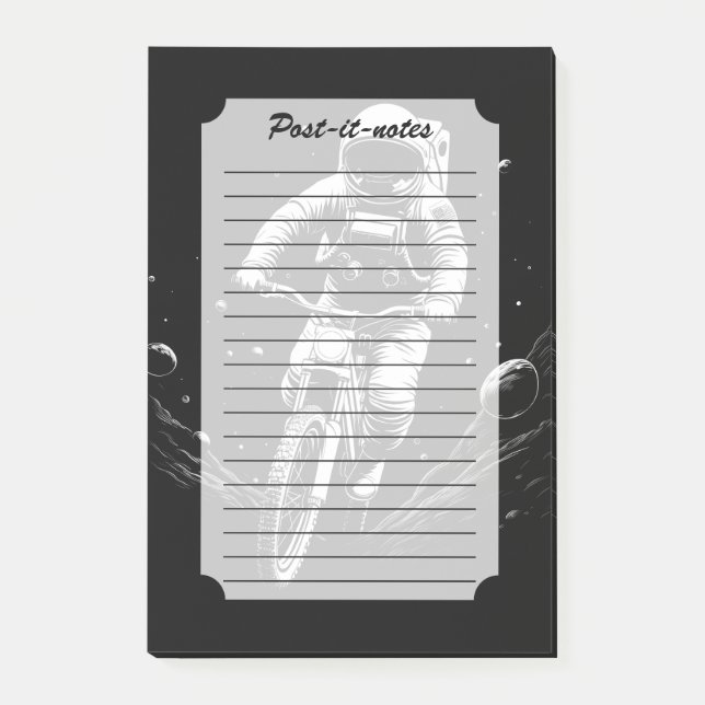 Post-it® Balade à vélo d'astronaute cosmique Aventure spati (Devant)