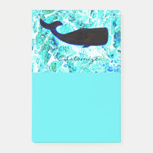 Post-it® baleine noire sous l'eau