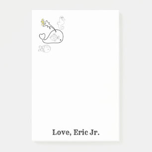 Post-it® Baleine Notes Poisson Coloriage Post it Note