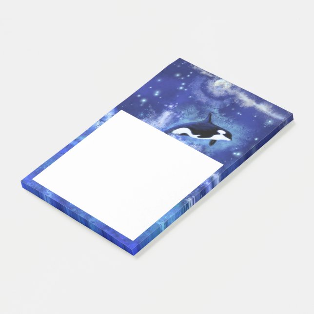 Post-it® Baleines tueuses en Pleine lune - Dessin artistiqu (Incliné)