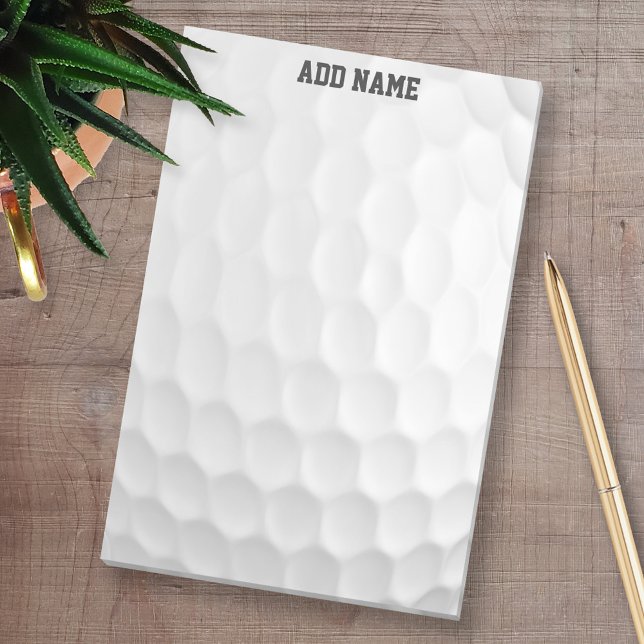 Post-it® Ball de golf Dimples avec nom personnalisé (Personalized Post-it notes - add your name and other contact information)