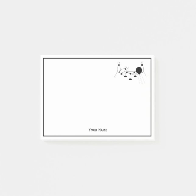 Post-it® Balle de bowling de sport et poupées (Devant)