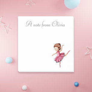 Post-it® Ballerina Dancing en Robe Rose Personnalisé