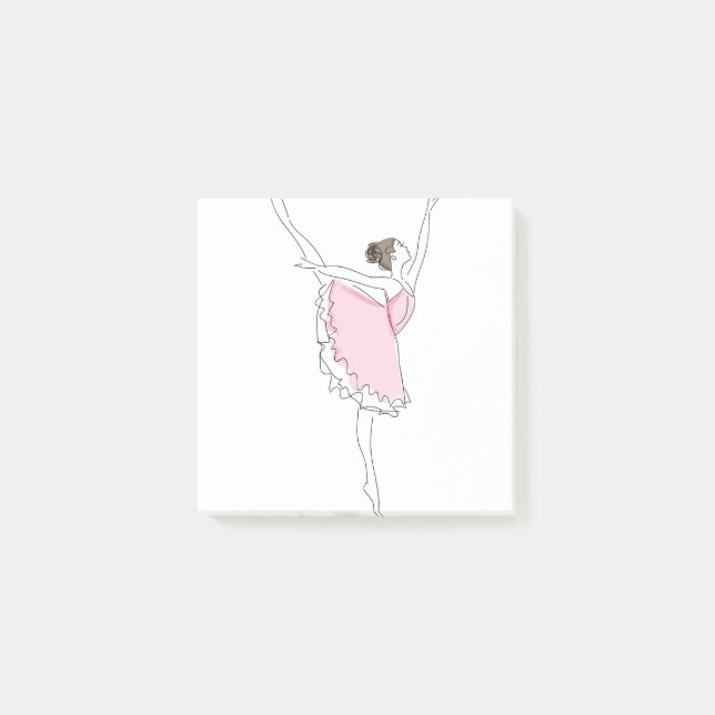 Post-it® ballerine dans la robe rose (Devant)
