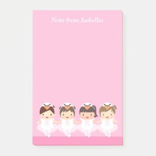 Post-it® Ballerine mignonne de ballet de cygne pour des