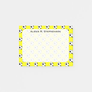 Post-it® Balles de foot-ball Monogramme Jaune