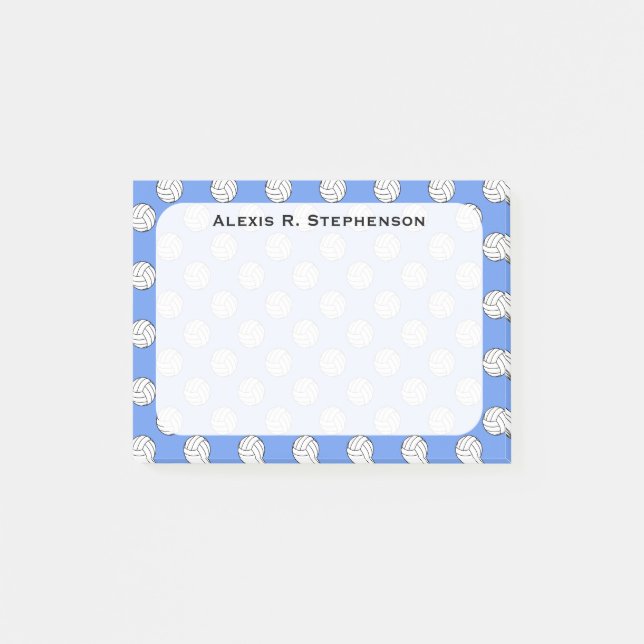 Post-it® Balles de volley-ball Monogram Bleu barbeau (Devant)