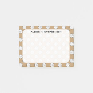 Post-it® Balles de volley-ball Monogram sur marron chameau