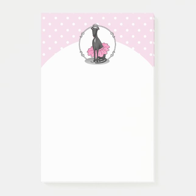 Post-it® Ballet Ballerina Princesse Greyhound Chig (noir) (Devant)