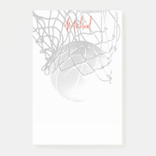 Post-it® Ballon et filet de basket-ball noir et blanc Votre