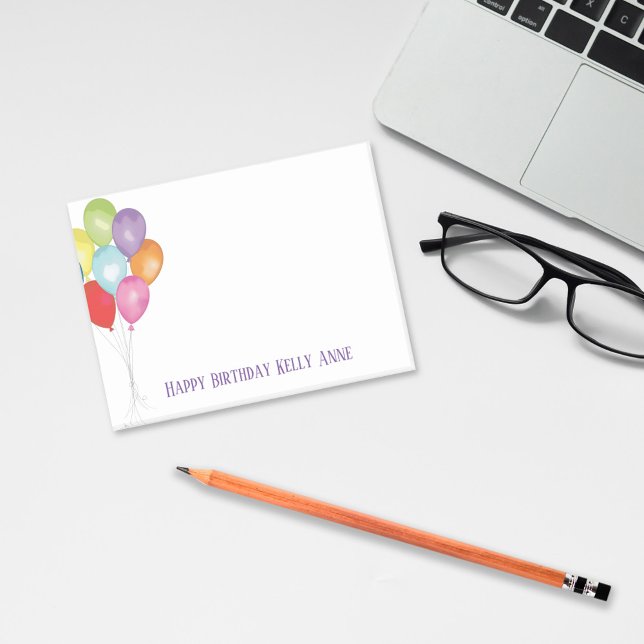 Post-it® Ballons d'anniversaire Editable Post it Notes (Balloons custom post it notes. )