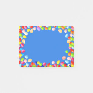 Post-it® Ballons multicolores sur fond bleu ciel