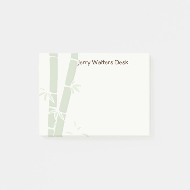 Post-it® Bambou Personnalisé Post It Note Pad (Devant)