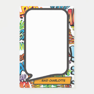 Post-it® Bande dessinée colorée amusant Livre discours bull