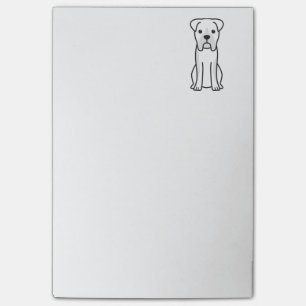 Post-it® Bande dessinée de chien de boxeur de Taureau