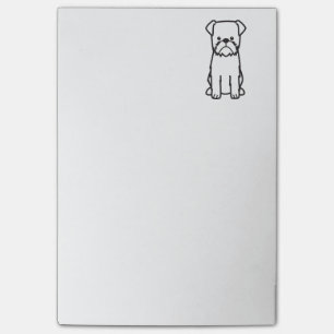 Post-it® Bande dessinée de race de chien de griffon de